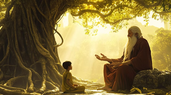 Father and son uddalaka and shvetaketu cover